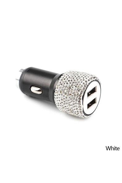 Gümüş Taşlı Çakmaklık Şarj Cihazı Usb Iphone Şarj Kablosu Hediyeli ürün görseli 1