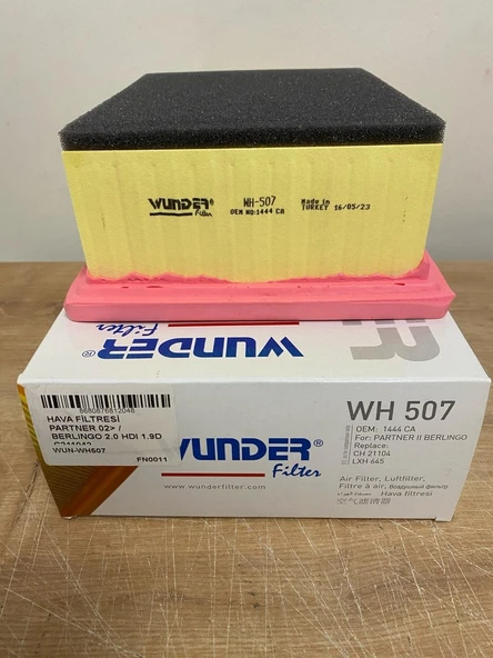 Wunder WH507 1444.CA 1444.CC 1444.CJ 1444.CK 1444.VQ Hava Filtresi Berlingo (2002 Sonrası) 2.0hdı 1.9d / Partner (2002 Sonrası) 2.0hdı 1.9d ürün görseli 1