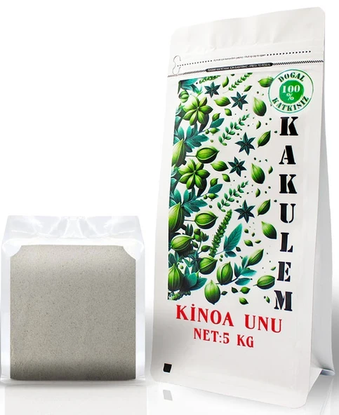 Kakulem GLUTENSİZ SERTİFİKALI Beyaz Kinoa Unu Tozu 5 KG ürün görseli 1
