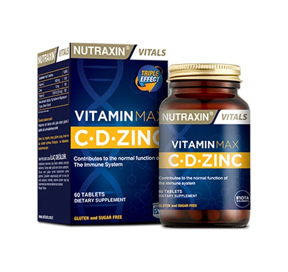 Nutraxin Vitamin Max C.D Çinko 60 Tablet ürün görseli 1