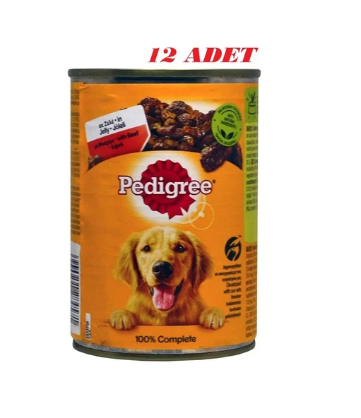 Pedigree Sığırlı Konserve Yaş Köpek Maması 400 G 12x ürün görseli 1
