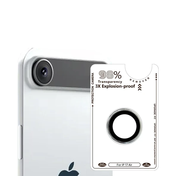 BİNANO IPHONE 17 AIR SAFİR SİLVER KAMERA KORUYUCU ürün görseli 1