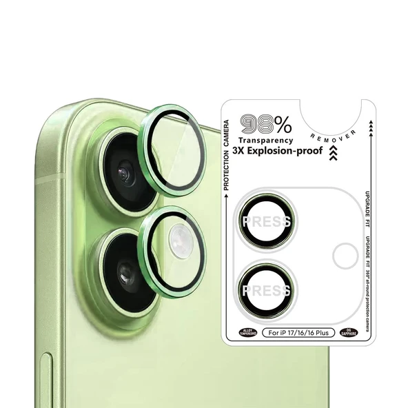 BİNANO IPHONE 17/16/16 PLUS SAFİR YEŞİL KAMERA KORUYUCU ürün görseli 1