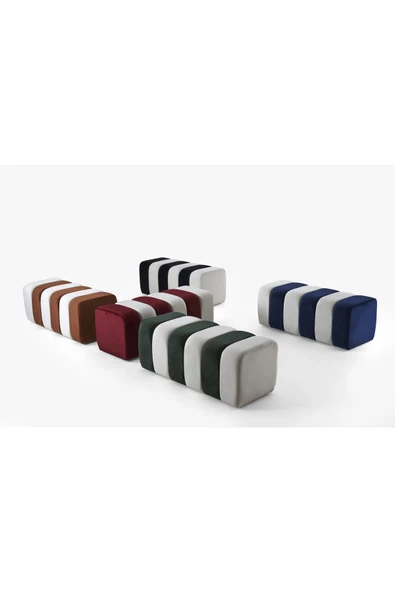 Framgan Framgan Yarmalı Bench Bordo-Beyaz - Resim 3