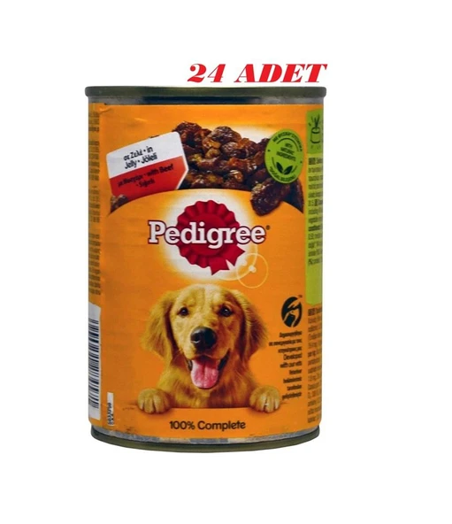 Pedigree sığır etli ve ciğerli Yetişkin Köpek Konserve Yaş Maması 24x400 gr ürün görseli 1