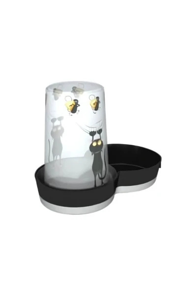 Moderna Trendy Kedi ve Fare Desenli Kedi Su Kabı 1,5 Lt ürün görseli 1