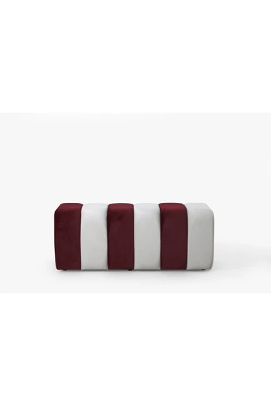 Framgan Framgan Yarmalı Bench Bordo-Beyaz - Resim 2