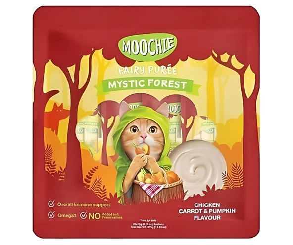 Moochie Tavuk Havuç ve Bal Kabaklı Krema Kedi Ödülü 25 x 15gr ürün görseli 1