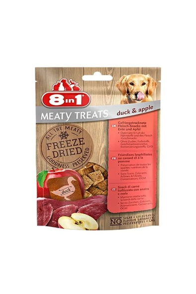 8IN1 Meaty Treats Freeze Dried Köpek Ödül Maması - Ördekli & Elmalı - 50GR ürün görseli 1