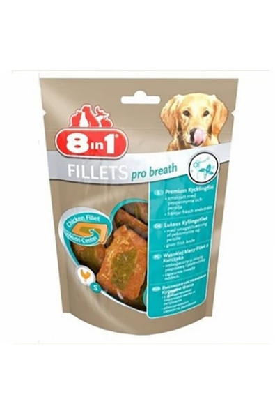 8IN1 Fillets Pro Dental Diş Sağlığı için Fileto Köpek Ödül Maması - Tavuklu - 80GR ürün görseli 1