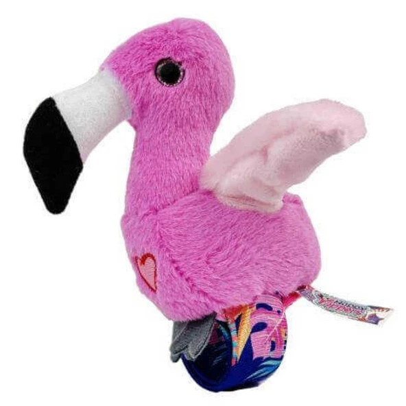 Peluş Ses Tekrarlı Hayvan Bileklik Aksesuar - Pembe Flamingo ürün görseli 1