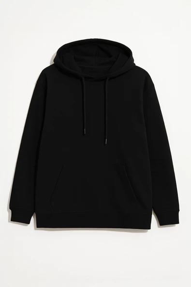 Kadın Kapüşonlu Cepli Sweatshirt - Resim 5