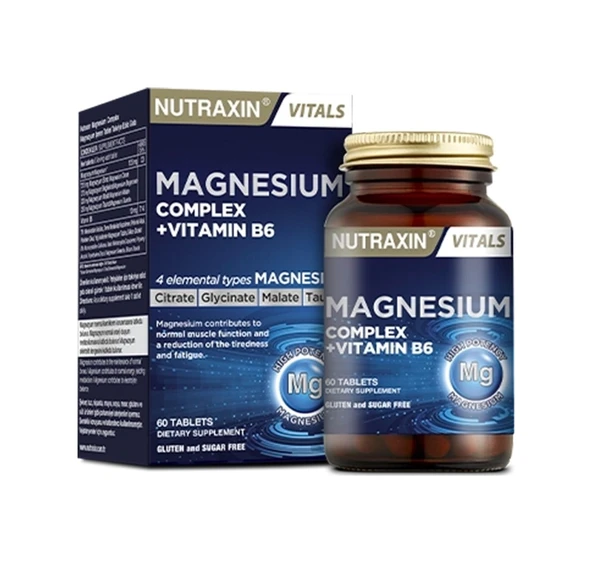 Nutraxin Magnesium Complex Vitamin B6 60 Tablet ürün görseli 1