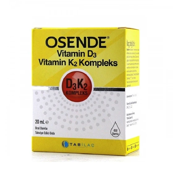 Osende Vitamin D3K2 Kompleks Damla 20ml ürün görseli 1
