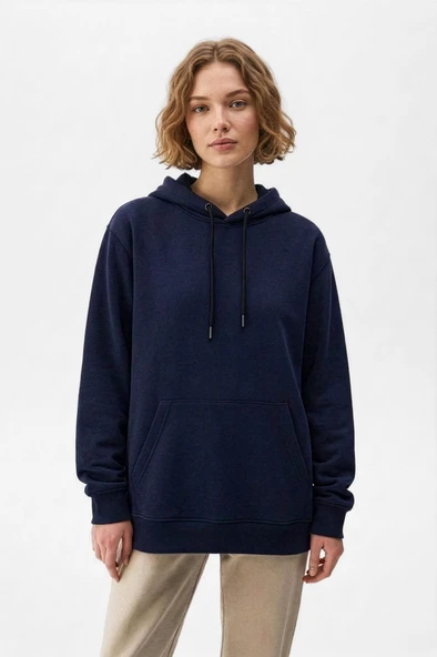 Kadın Kapüşonlu Cepli Sweatshirt ürün görseli 1