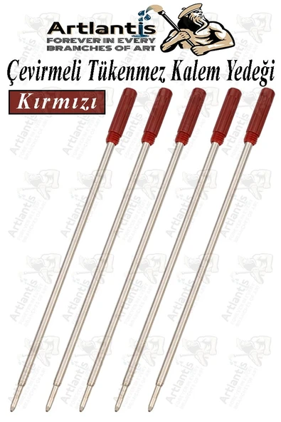 Çevirmeli Tükenmez Kalem Yedeği 5 Adet Tükenmez Kalem İçi Yedek Metal Tükenmez Kalem İçi Okul Ofis Jel Kalem İçi ürün görseli 1