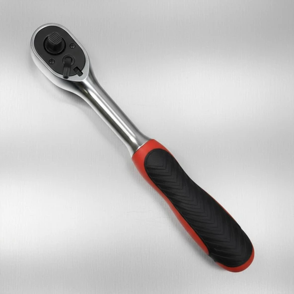 Cırcır Lokma Kolu 72 Diş 1/4 Sağlam Gövde Krom Vanadyum Aşınmaya Dayanıklı Metal Tamir Anahtarı ürün görseli 1