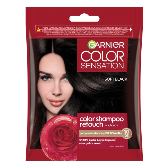Garnier Color Shampoo Retouch Şampuan Kolaylığında Dip Boyası, Siyah 2.0 ürün görseli 1