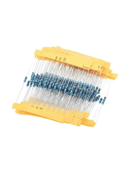 DİRENÇ SET 10R-1MR 1/4 W 300 ADET 30 ÇEŞİT  %1 METAL FILM ŞEFFAF ÇANTADA ürün görseli 1