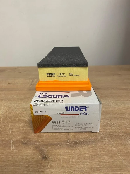 Wunder WH512 Hava Filtresi 206 207 307 308 Partner C3 C4 Berlıngo 1.6 Hdı 1444.TJ ürün görseli 1