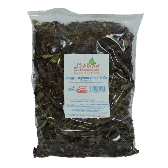 Reyhan Otu Mor Doğal 100 Gr Paket - Resim 2