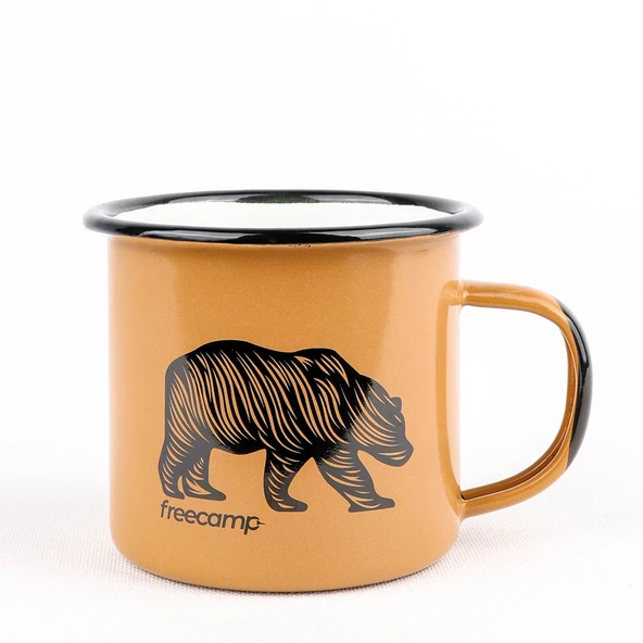 FreeCamp Campers Emaye Mug 350ml-BEJ - Resim 8