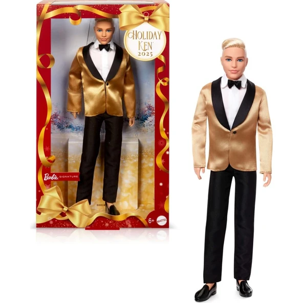 Barbie Ken Holiday Joyeux Noel 2025 JGK55 Lisanslı Ürün ürün görseli 1