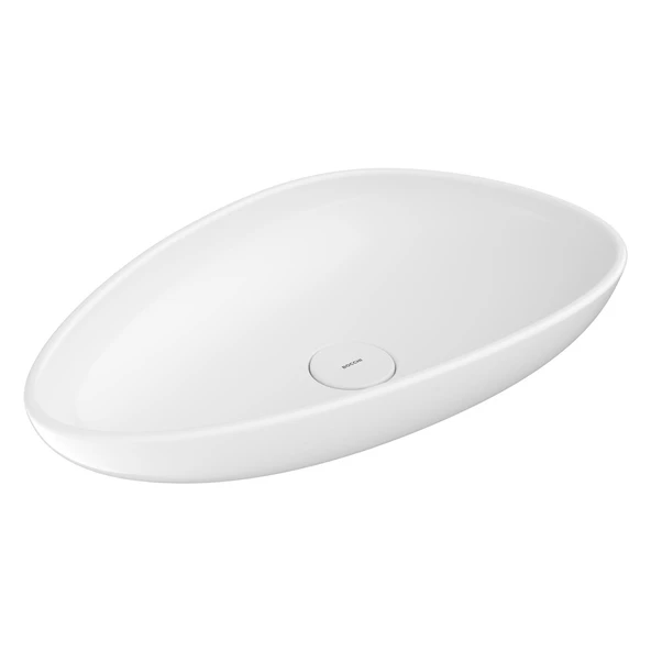 Bocchi Etna Tezgah Üstü Lavabo 58 Cm Parlak Beyaz 1114-001-0125 Bocchi Pop-up Basmalı Süzgeç ve Sifon Dahildir ürün görseli 1