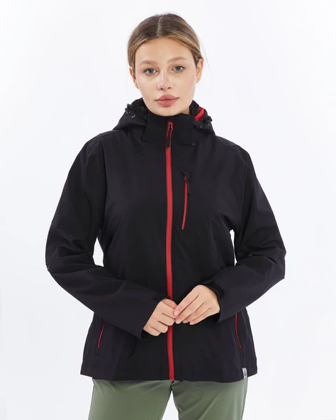 Mapamyumco Windbreaker Kadın Ceket-SİYAH - Resim 10