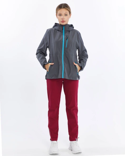Mapamyumco Windbreaker Kadın Ceket-FÜME - Resim 3