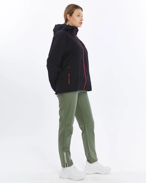 Mapamyumco Windbreaker Kadın Ceket-SİYAH - Resim 2