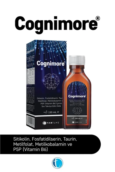 Cognimore Likit 150 ml Sitikolin Fosfatidilserin Taurin Şurup ürün görseli 1