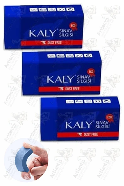 Sınav Silgisi Mavi Silgi Orta Boy 3 Adet Silka Kaly Yumuşak Sınav Silgisi Ufalanmayan Okul Büro ürün görseli 1