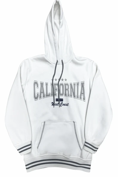 Kız Çocuk 3 İplik Kapüşonlu Kanguru Cepli Sweatshirt 12337 ürün görseli 1