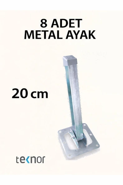 Teknor  8 Lİ Katlanır Metal Yer Sofrası Ayağı Yer Masası Ayağı 20 cm ürün görseli 1