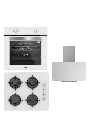 Silverline Ankastre Set (bo6501w01-cs5349w01-3481 Beyaz) ürün görseli 1