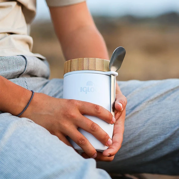 Igloo Bamboo Yemek Termosu 500ml-BEYAZ - Resim 10