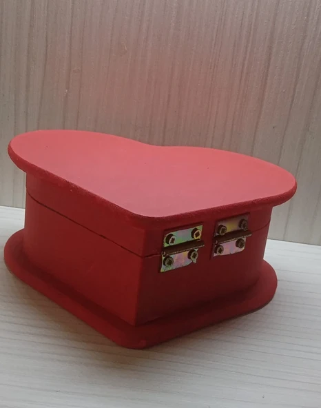 Ev Hediyesi Ofis Hediyesi Arkadaşa Doğum Günü Hediyesi Kalpli Ahşap Çok Amaçlı Saklama Kutusu ürün görseli 1