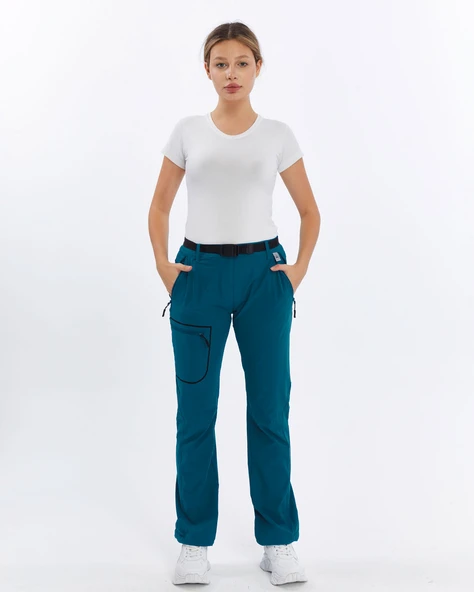 Mapamyumco Quick Dry Trekking Kadın Pantolon-MAVİ - Resim 3