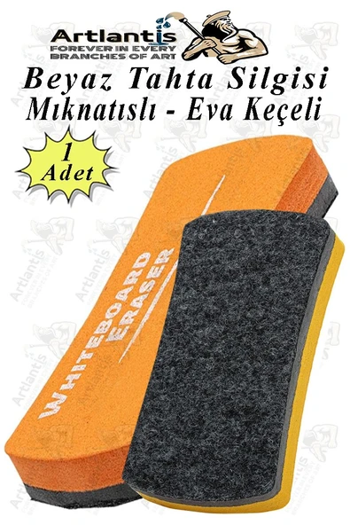 Mıknatıslı Yazı Tahta Silgisi Eva 1 Adet Beyaz Yazı Tahtası Silgisi Manyetik Kaliteli Keçe Uçlu Eva Okul Sınıf Ofis Kuru ürün görseli 1