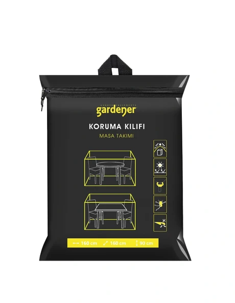 Gardener Masa Takımı Koruma Örtüsü GRDC304 / Kılıfı PE (160 cm x 160 cm x 90 cm) ürün görseli 1