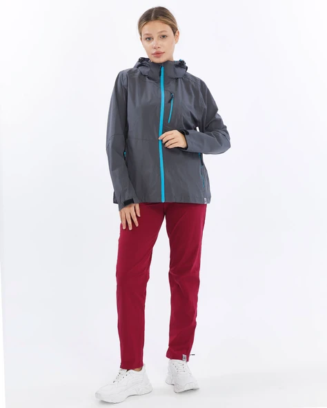 Mapamyumco Windbreaker Kadın Ceket-FÜME - Resim 4
