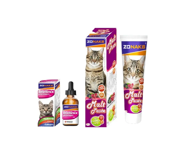 Biotinix Premium Cat (Tüy Dökülmesine Son Verin ) ve Malt Paste Tüy Yumağı Önleyici ürün görseli 1