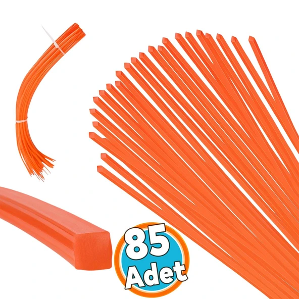 Kare Çubuk Motorlu Tırpan Misinası Bahçe Dayanıklı Ot Biçme İpi Çubuk 4 mm (28 cm) Hazır 85 Adet ürün görseli 1