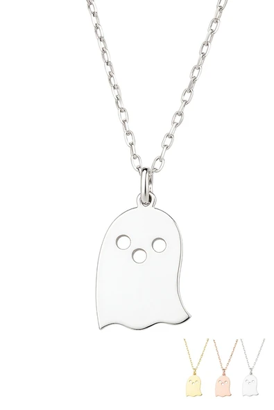 Yeni Yıl Halloween Hayalet 925 Ayar Gümüş Kolye ürün görseli 1