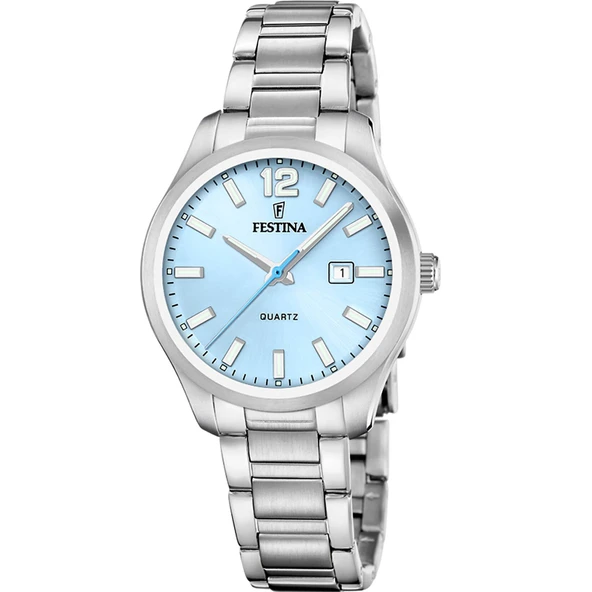 Festina F20737/3 Classics Quartz Çelik Gri Açık Mavi Kadran 34 mm Kadın Kol Saati ürün görseli 1