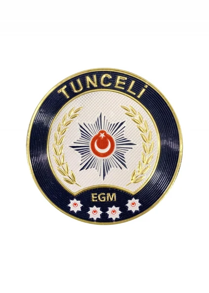 TUNCELİ Polis Kol Arması 3D Plastik TPU, Yeni Tip, Cırtlı, Standart Ölçü, 1.sınıf Kalite ürün görseli 1
