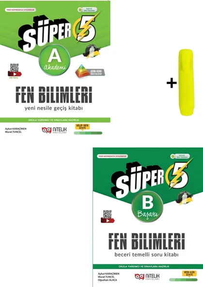 Nitelik Yayınları 5. Sınıf Fen Bilimleri (A) (B) Beceri Temelli Soru Kitabı Seti Yeni ürün görseli 1