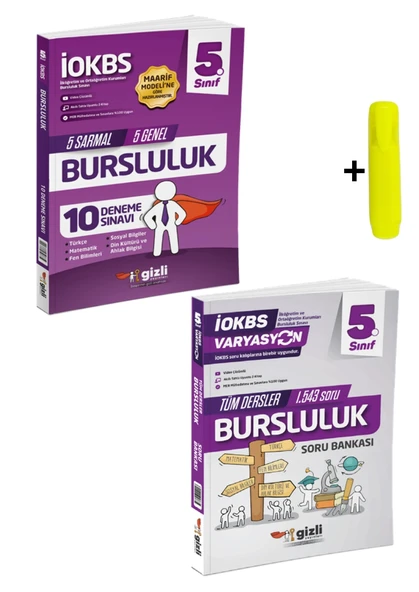 Gizli 5. Sınıf İOKBS Bursluluk 10 Deneme Sınavı Ve Soru Bankası Maarif Model ürün görseli 1