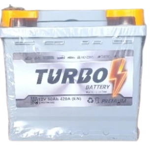TURBO 50 AH. KARE AKÜ 420A (EN) (PETLAS GARANTİSİ ALTINDA) (ÜRETİM TARİHİ: 2025) ürün görseli 1